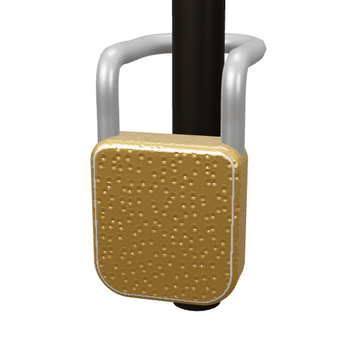 Classic brass lock, hammered finish